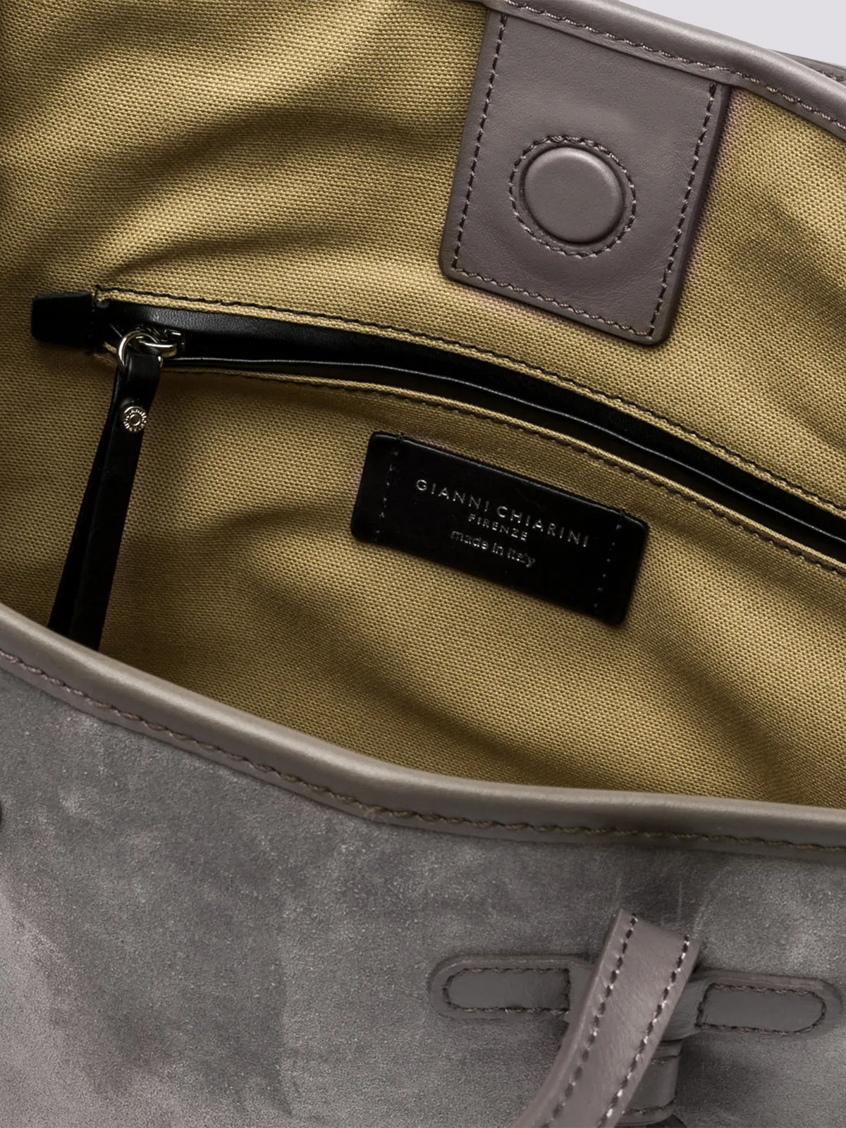 TOTE MISS MARCELLA 32 in camoscio grigio chiaro