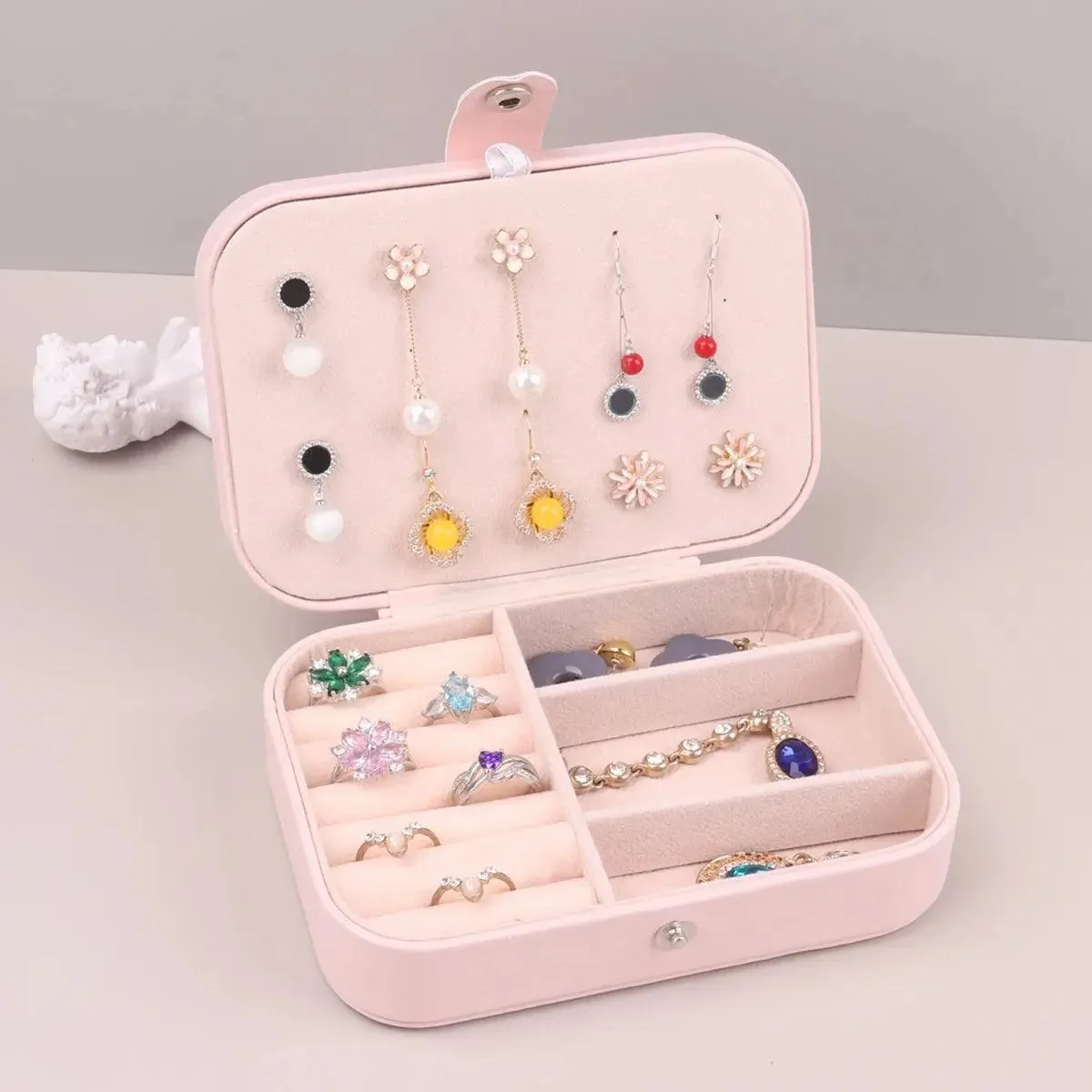 Travel Jewelry Organizer - Stylish & Portable Storage Box