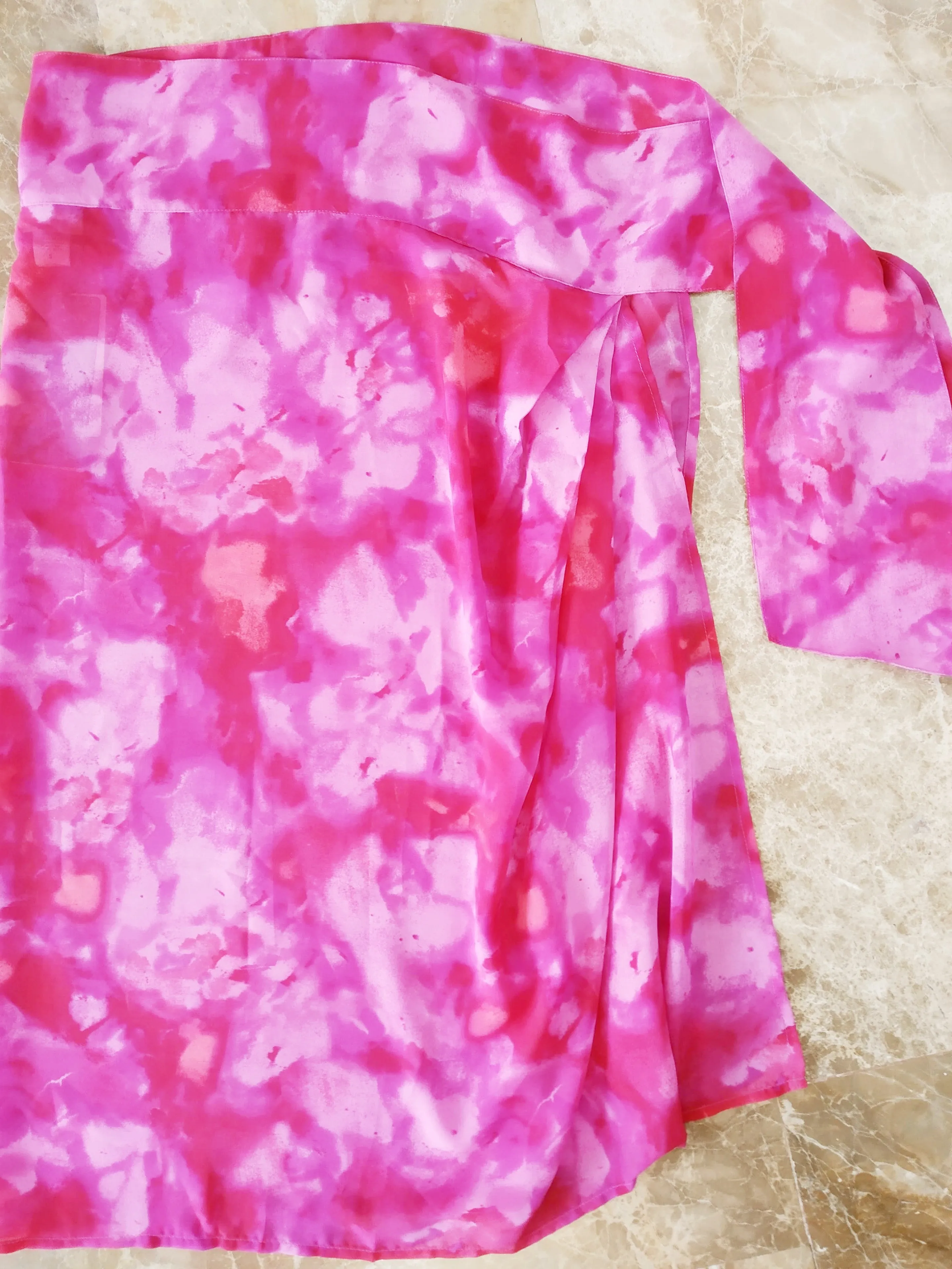 Tye dye Maxi skirt tie belt