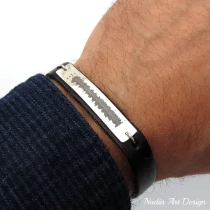 Ultrasound Engraved Bracelet for Men