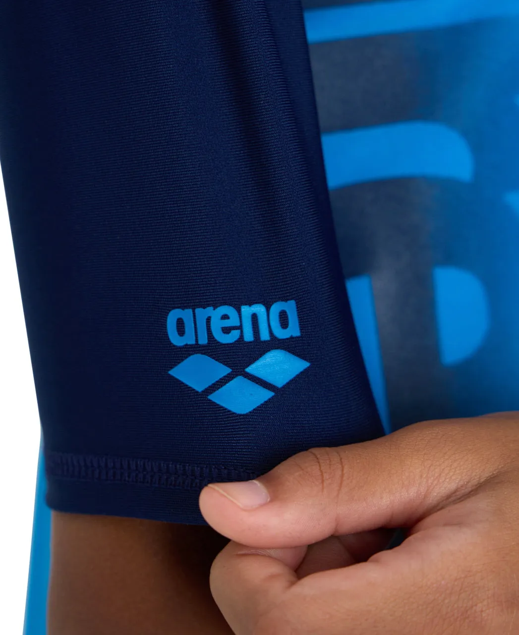 Unisex JR arena rash vest S/S graphic - Blue