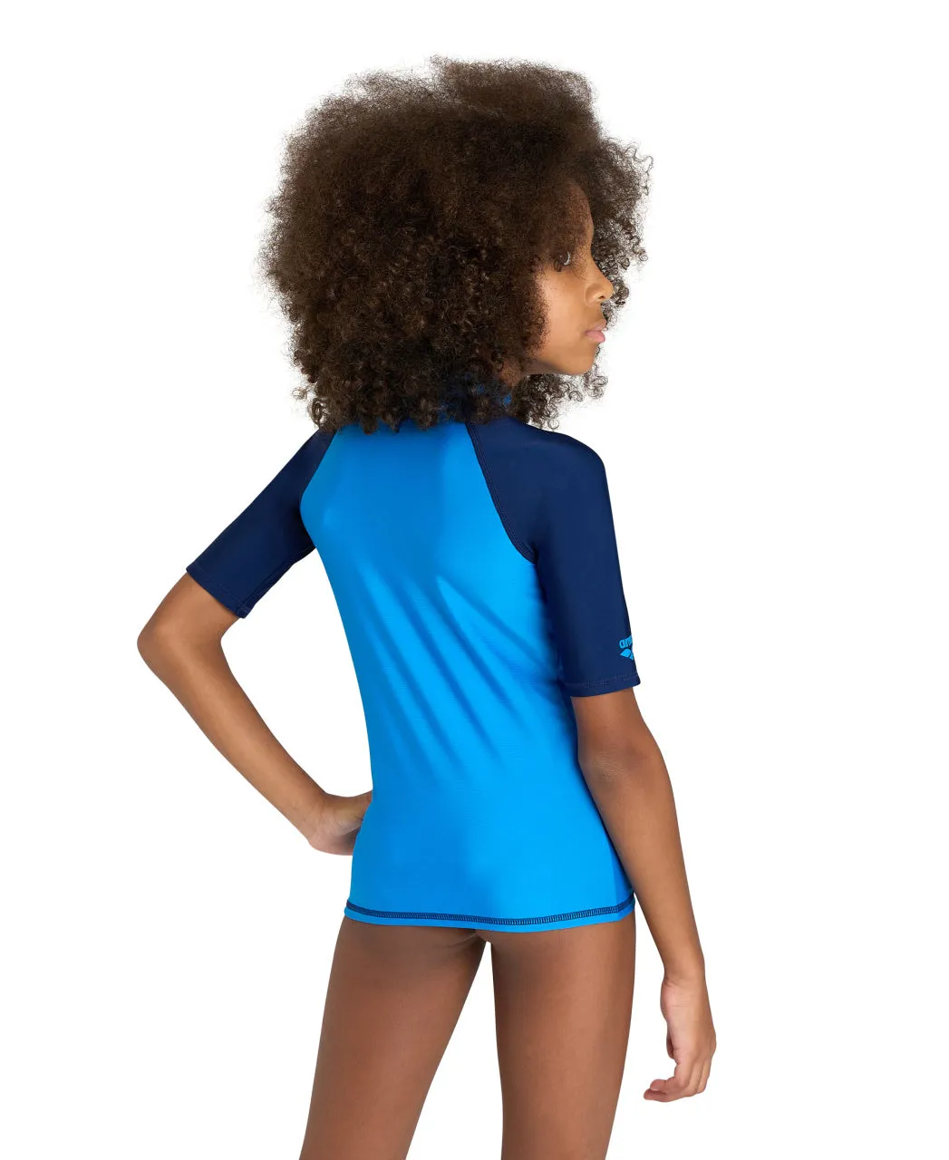 Unisex JR arena rash vest S/S graphic - Blue