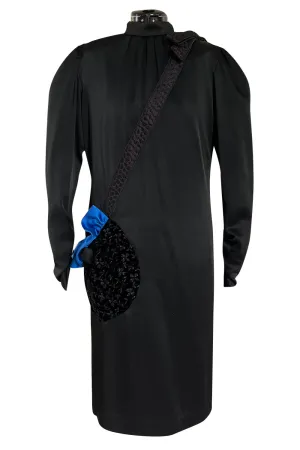 Unusual 1980s Nina Ricci by Gérard Pipart Witty Trompe L'oeil HandBag Dress