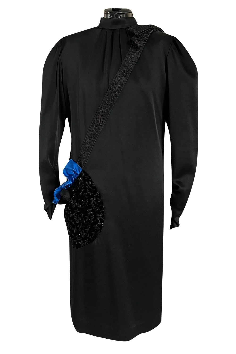 Unusual 1980s Nina Ricci by Gérard Pipart Witty Trompe L'oeil HandBag Dress