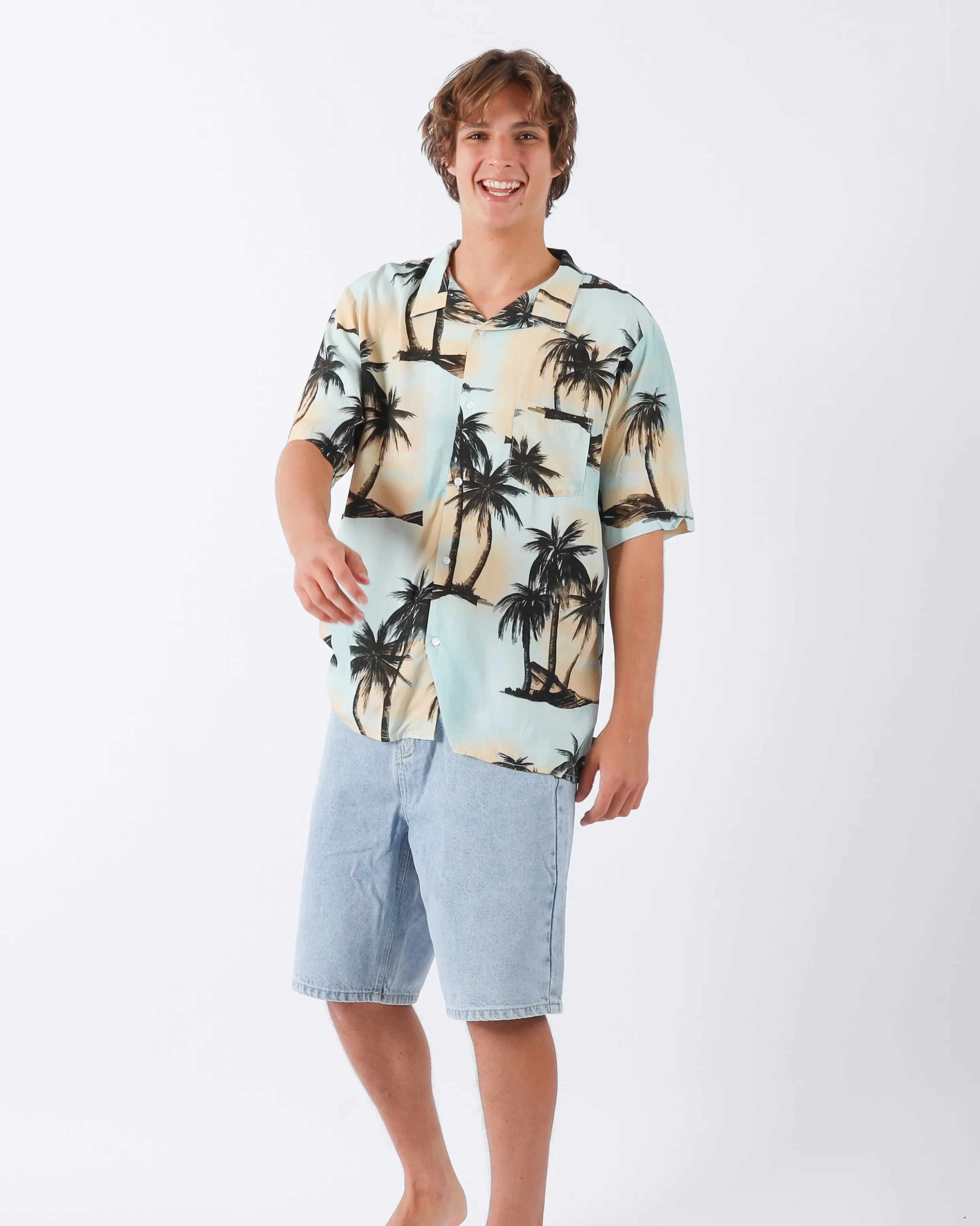 V LAND S/S SHIRT - PALM