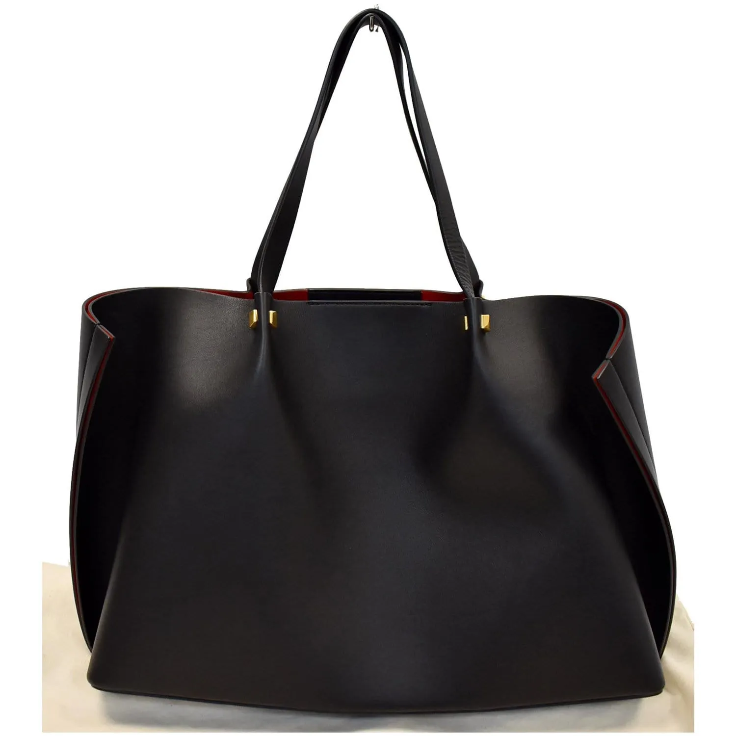 VALENTINO Sac Medium Shopping V Logo Escape Leather Tote Bag Black