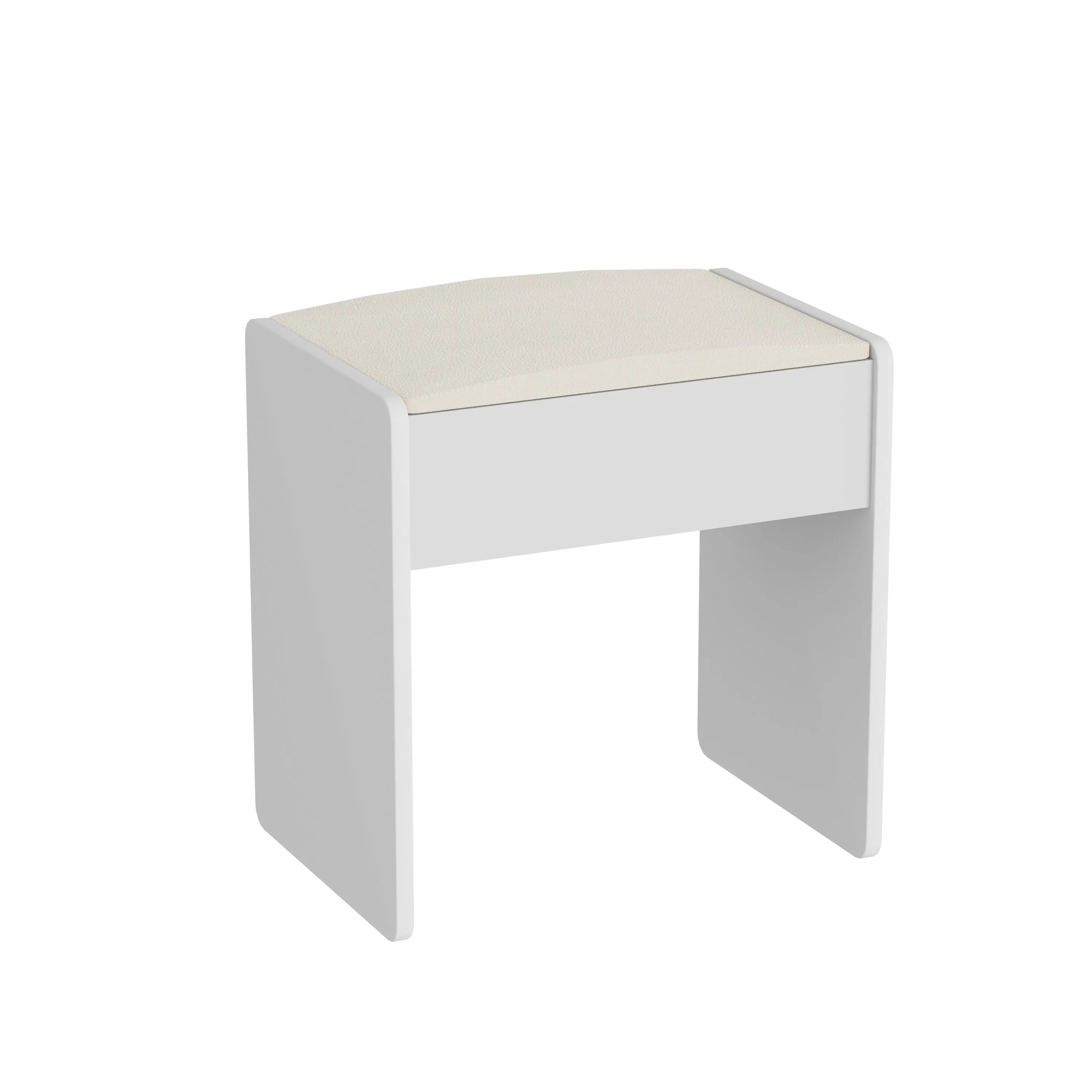 Vanity Table with LED Mirror, Adjustable Lighting, Storage, and Stool