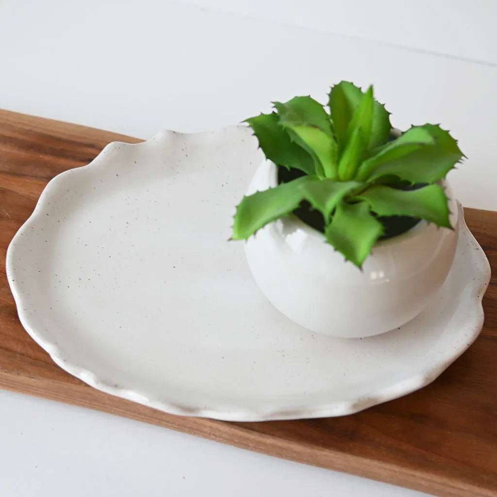 Vanity Tray Eyelet White