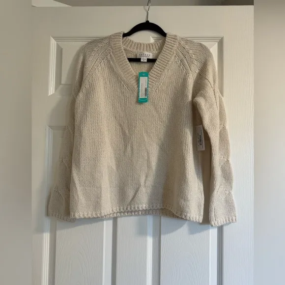 Velvet by Graham and  Spencer Pearla Wool Cable knit Sweater