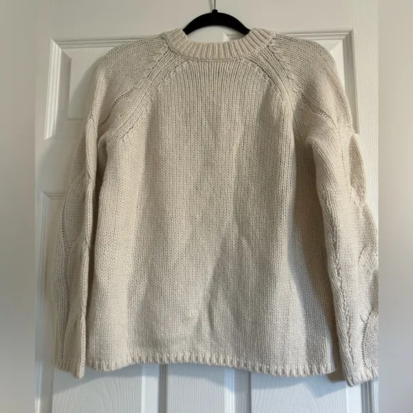 Velvet by Graham and  Spencer Pearla Wool Cable knit Sweater