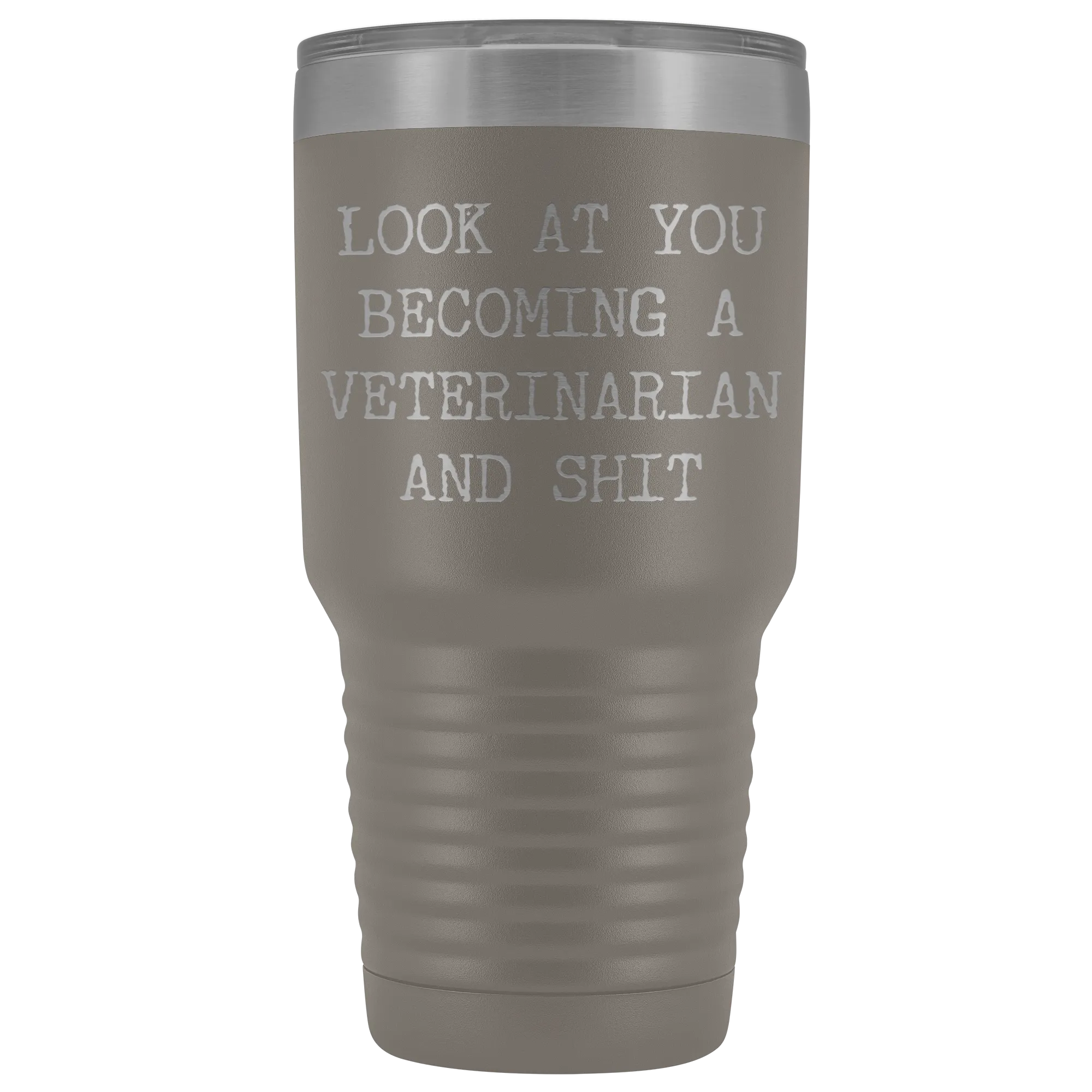 Veterinary School Student Gifts Look at You Becoming a Veterinarian Metal Mug Insulated Hot Cold Travel Coffee Cup 30oz BPA Free