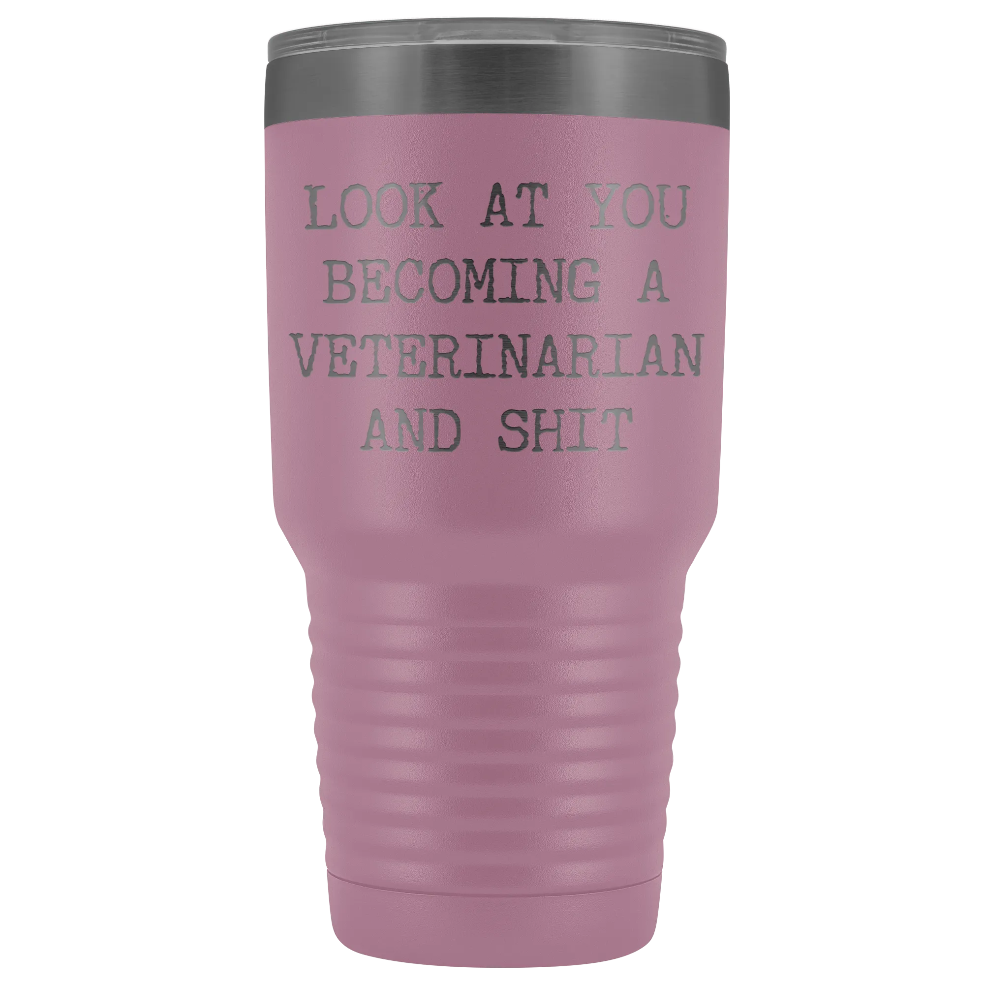 Veterinary School Student Gifts Look at You Becoming a Veterinarian Metal Mug Insulated Hot Cold Travel Coffee Cup 30oz BPA Free