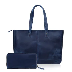 Victoria Buffalo Leather Tote Bag  Wallet Set