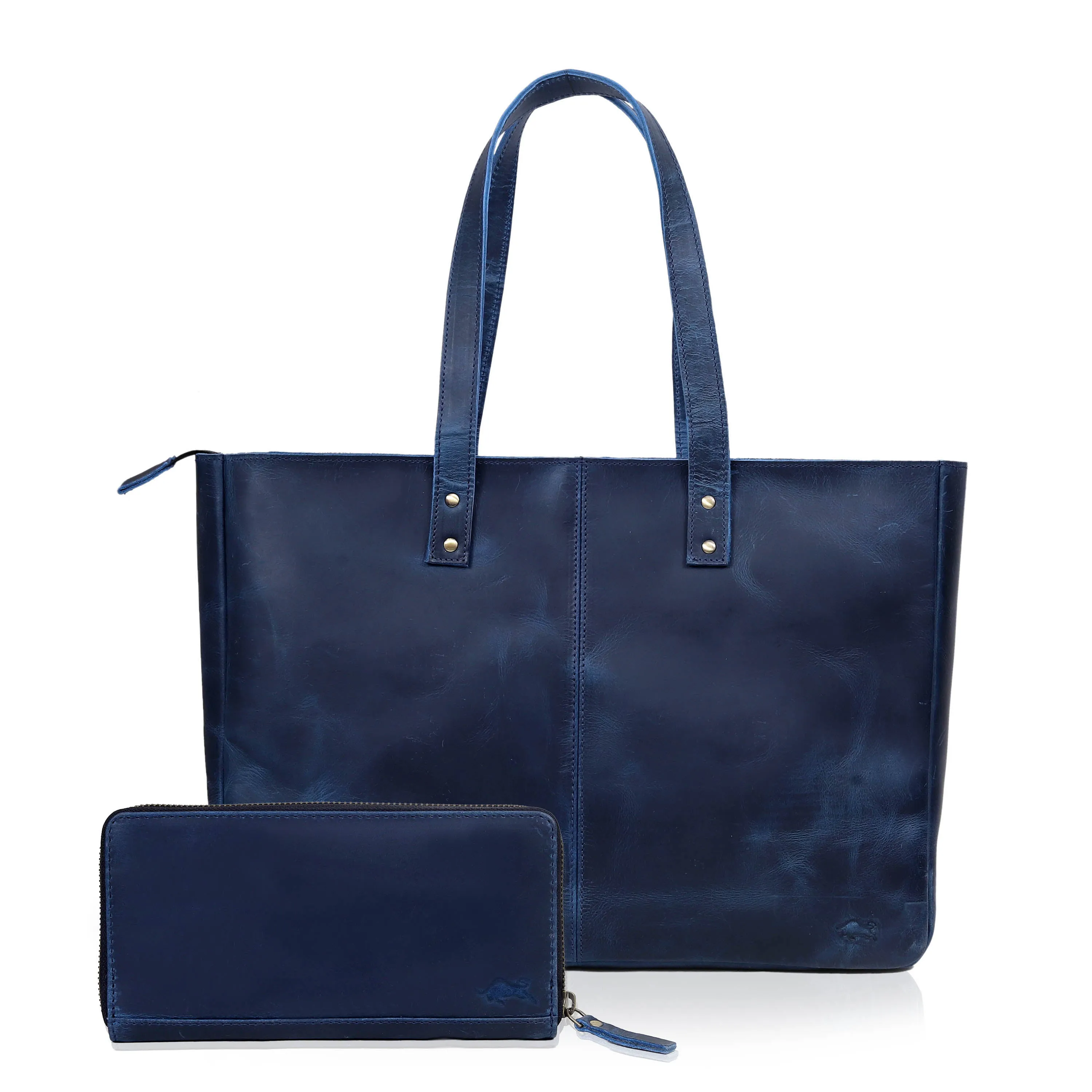 Victoria Buffalo Leather Tote Bag  Wallet Set