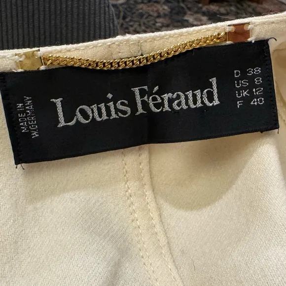 Vintage 80s Louis Feraud Designer 100% Wool Crop Blazer Size 8 Made in Germany