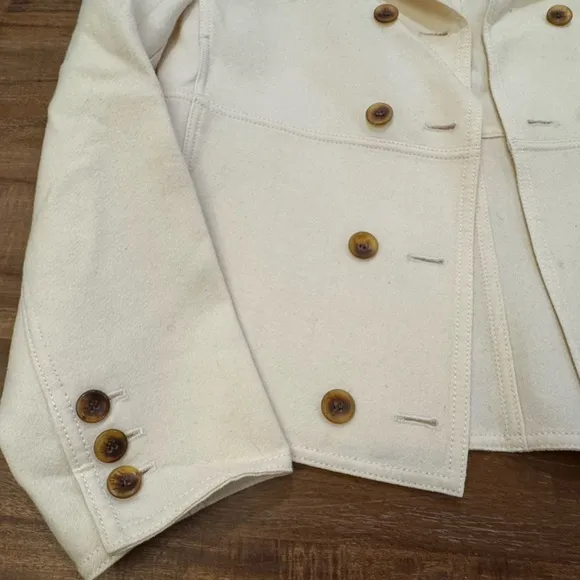 Vintage 80s Louis Feraud Designer 100% Wool Crop Blazer Size 8 Made in Germany