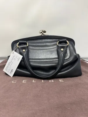 Vintage: CELINE Black Top Handle "boogie" Bowler Bag