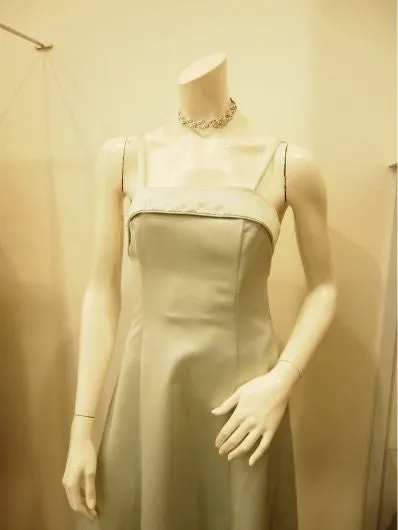 Vintage Gunne Sax Mint Green Spag Strap Floor Length Gown with Shawl
