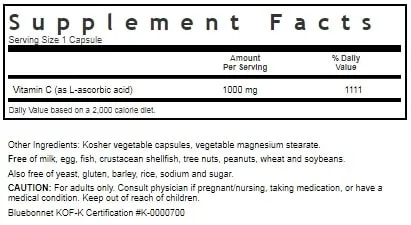 VITAMIN C 1000 MG, VCAPS