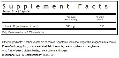 VITAMIN C 500 MG, VCAPS