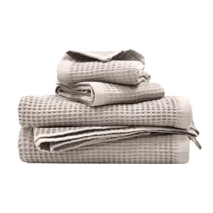 Waffle Bath Towel - Pebble