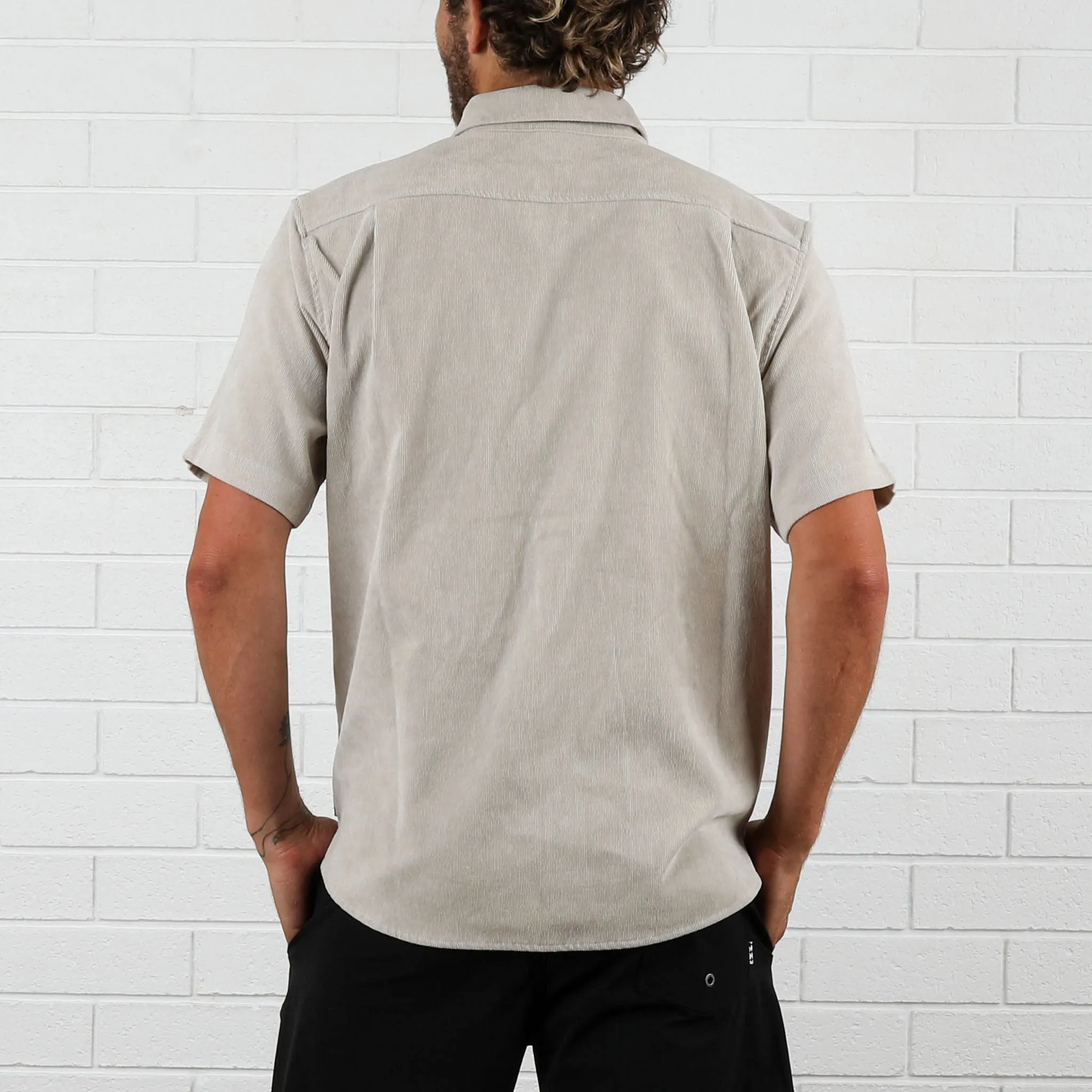 WHALER CORD SHIRT - STONE