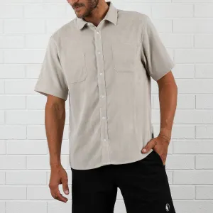 WHALER CORD SHIRT - STONE