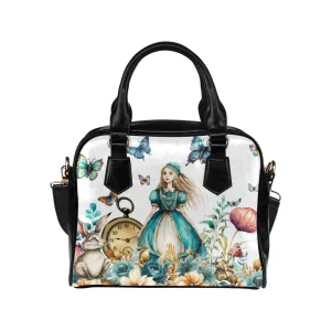 White Alice In Wonderland #21 Handbag, Bowler Bag Purse
