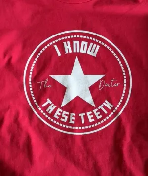 Whovian - I know These Teeth - Fans of the Doctor hand-printed t-shirt