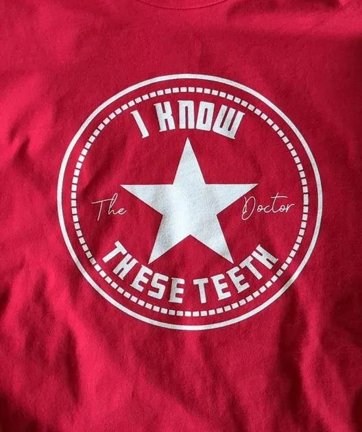 Whovian - I know These Teeth - Fans of the Doctor hand-printed t-shirt