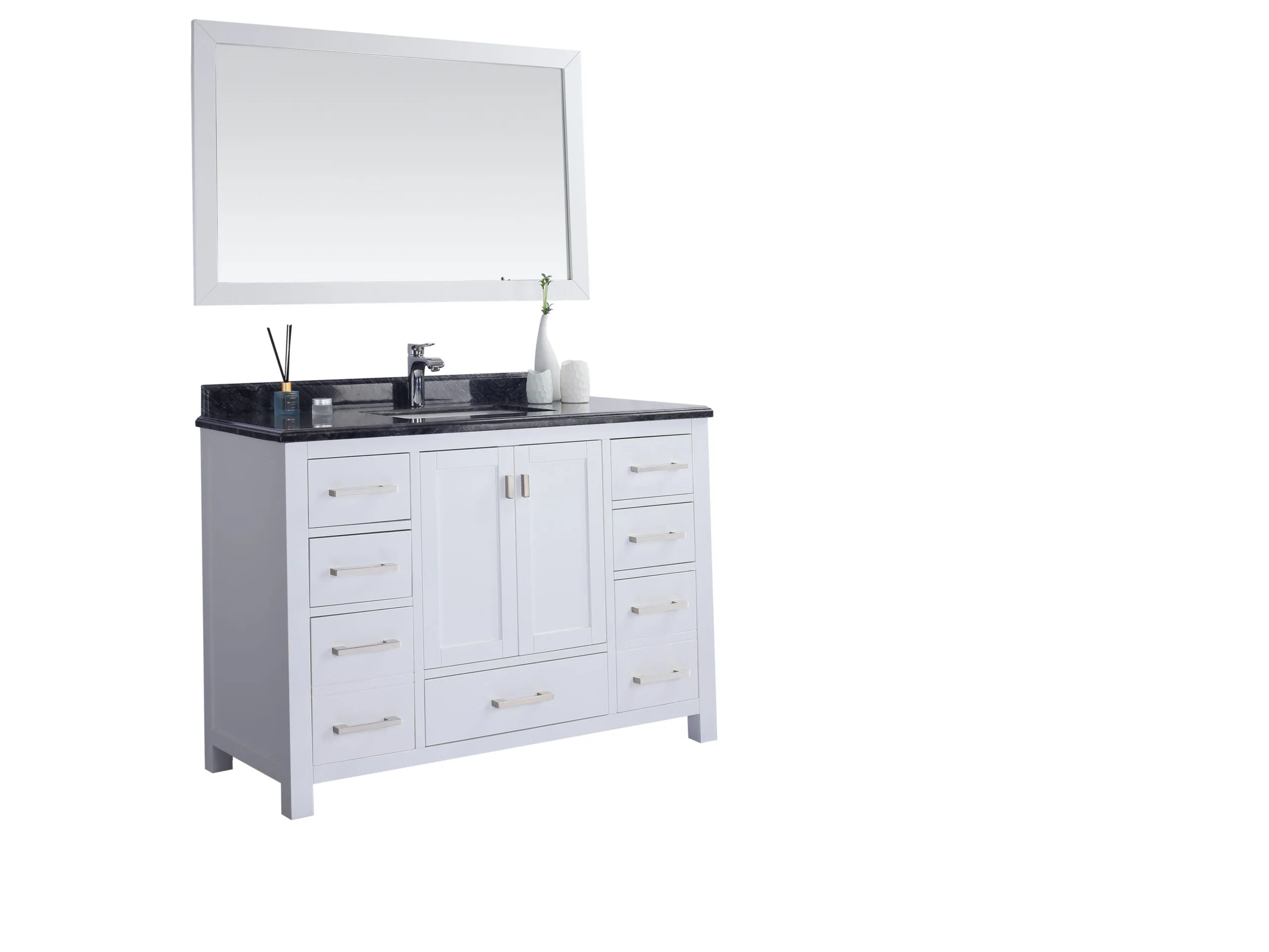 Wilson 48" White Bathroom Vanity with Countertop