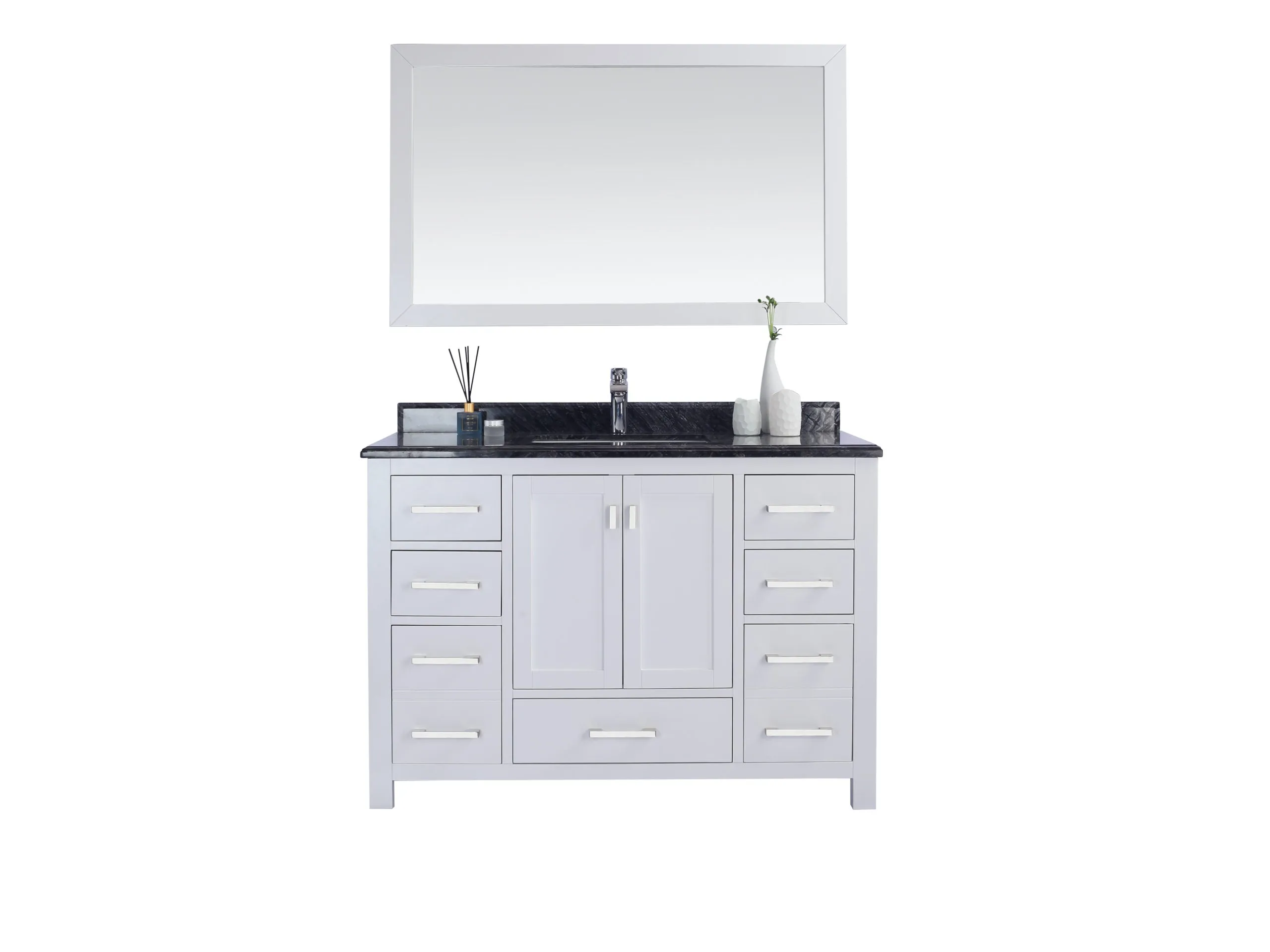 Wilson 48" White Bathroom Vanity with Countertop