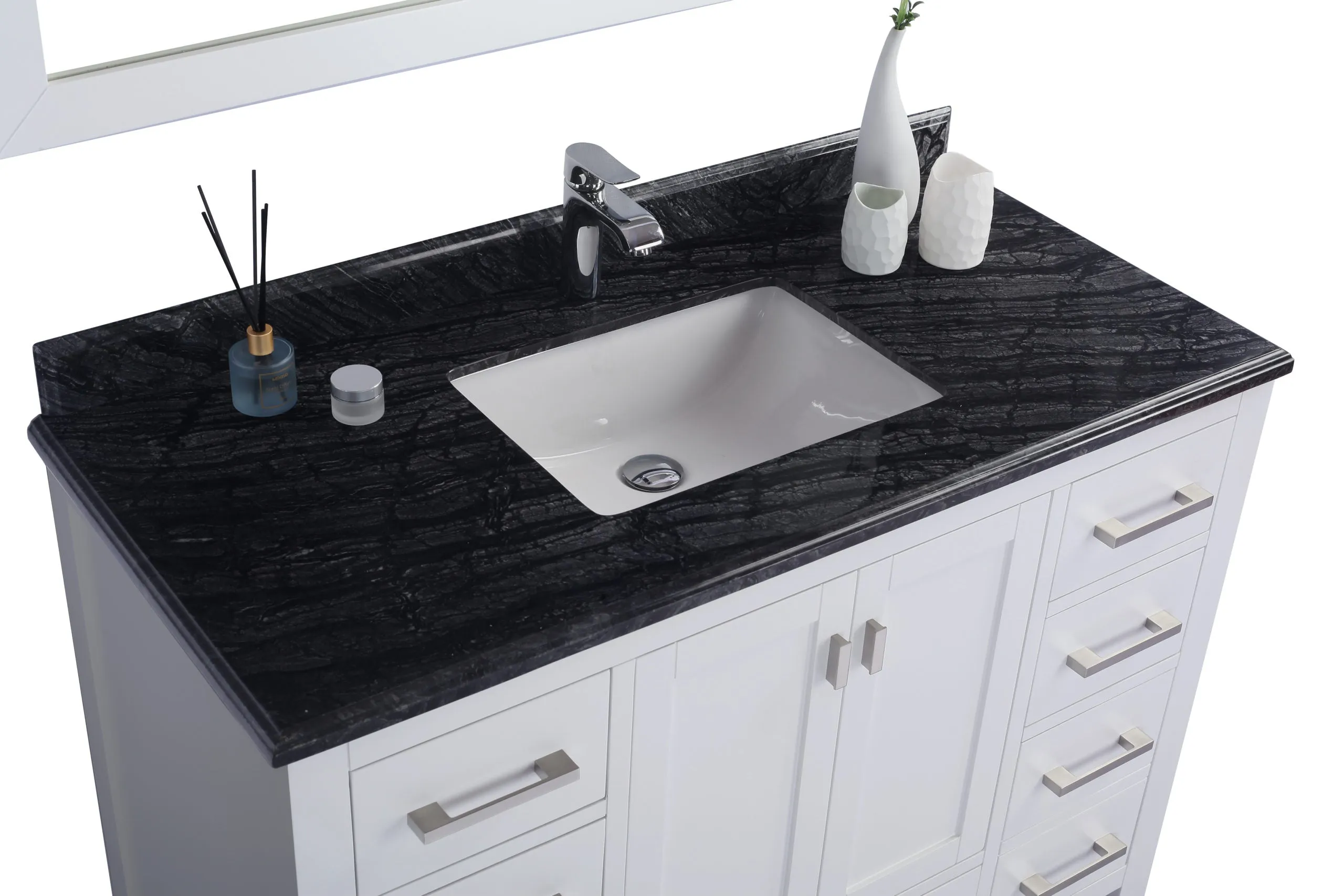 Wilson 48" White Bathroom Vanity with Countertop