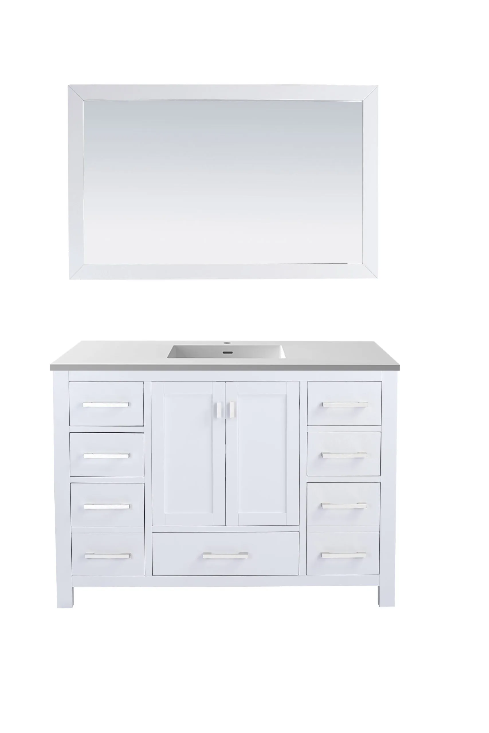Wilson 48" White Bathroom Vanity with Countertop