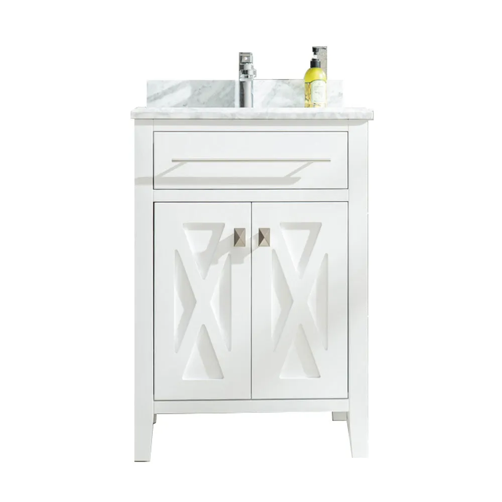 Wimbledon 24" White Bathroom Vanity with Countertop