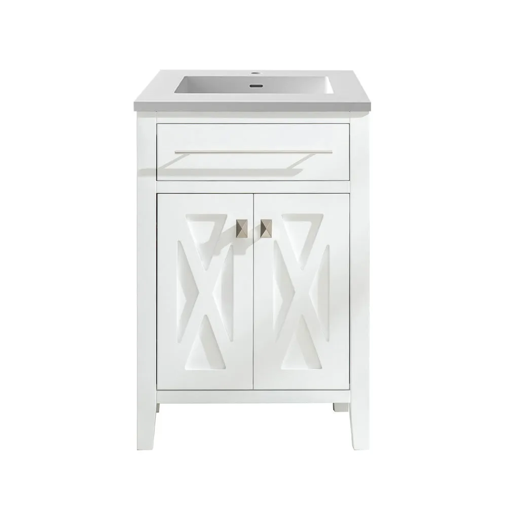 Wimbledon 24" White Bathroom Vanity with Countertop