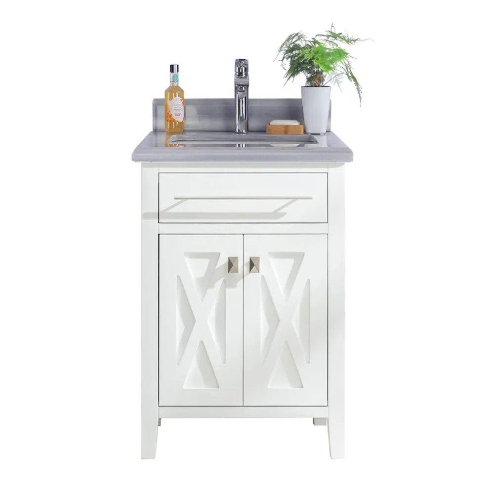 Wimbledon 24" White Bathroom Vanity with Countertop