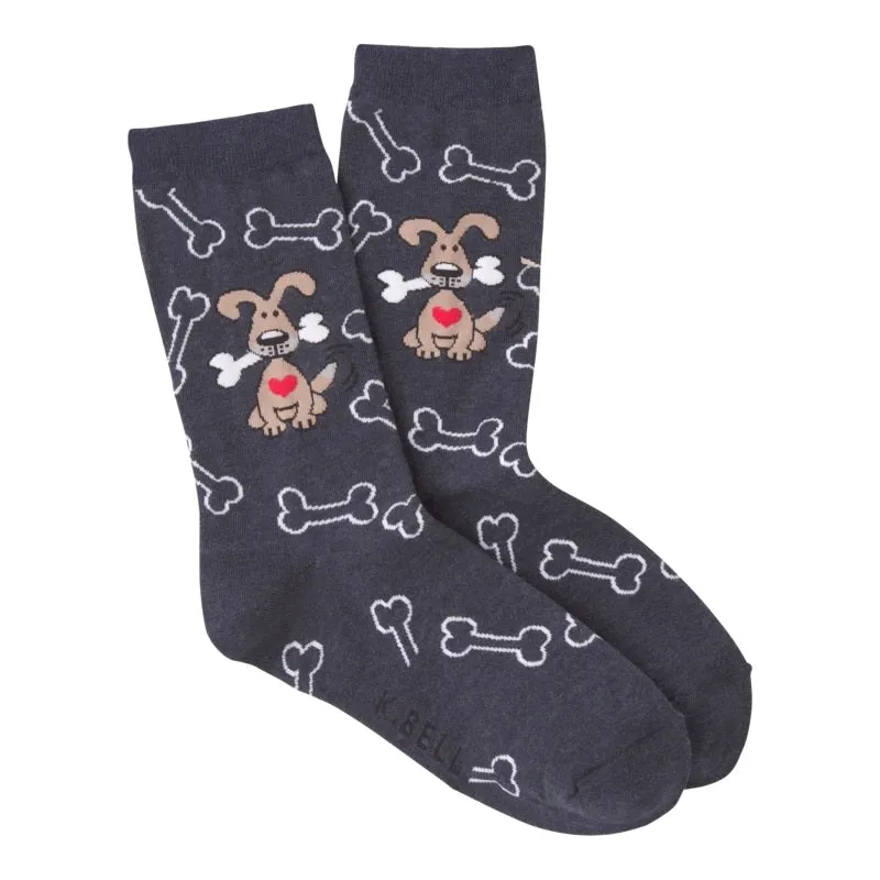 Women's Dog with Bones Crew Socks - Item #S1007