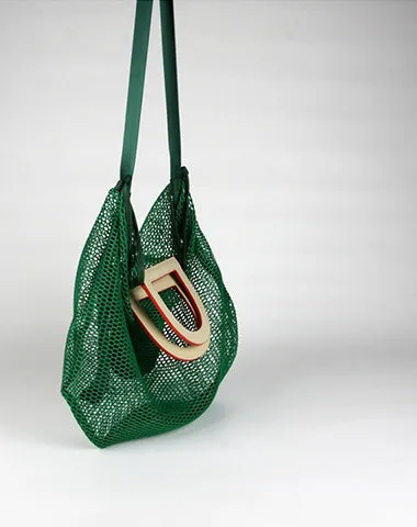 Womens Light Gray Net Polyester Leather Tote Handbag Purse Polyester Tote Shoulder Bag Purse for Ladies