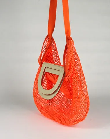 Womens Light Gray Net Polyester Leather Tote Handbag Purse Polyester Tote Shoulder Bag Purse for Ladies