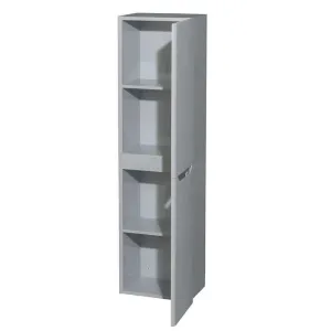 Wyndham Collection Murano Wall-Mounted Bathroom Storage Cabinet in Gray (Two-Door)