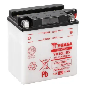 YB10L-B2 DG Battery with acid pack Yuasa (YB10LB2PK)
