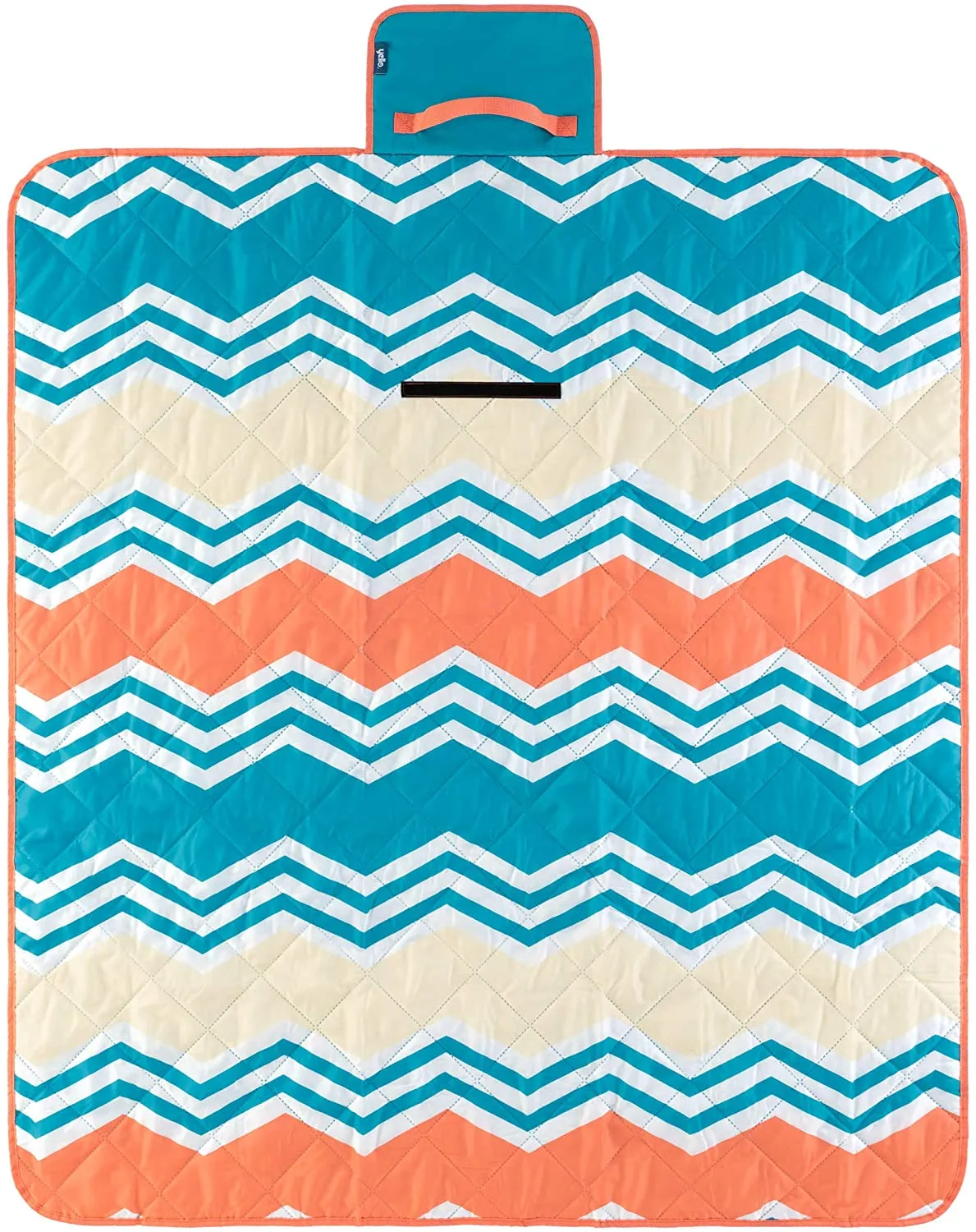 Yello Folding Picnic Blanket Zig Zag Design