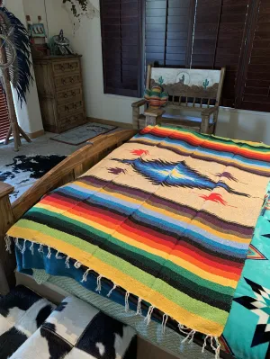Yellow FANCY DIAMANTE Blanket Or Area rug