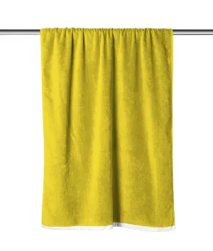 Yellow Solid Velour Extra Long Beach Towel