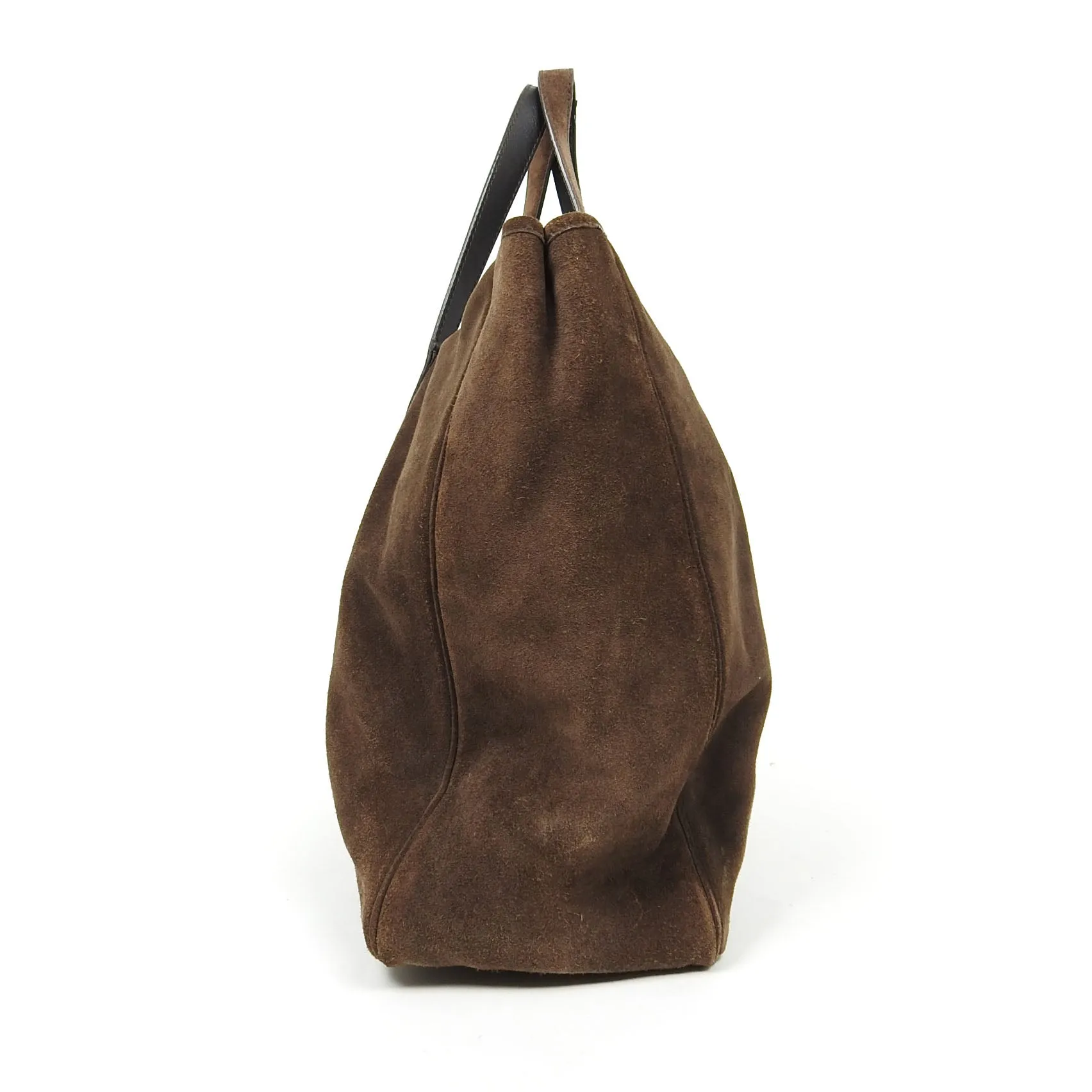 Yves Saint Laurent Rive Gauche Brown Suede Tote