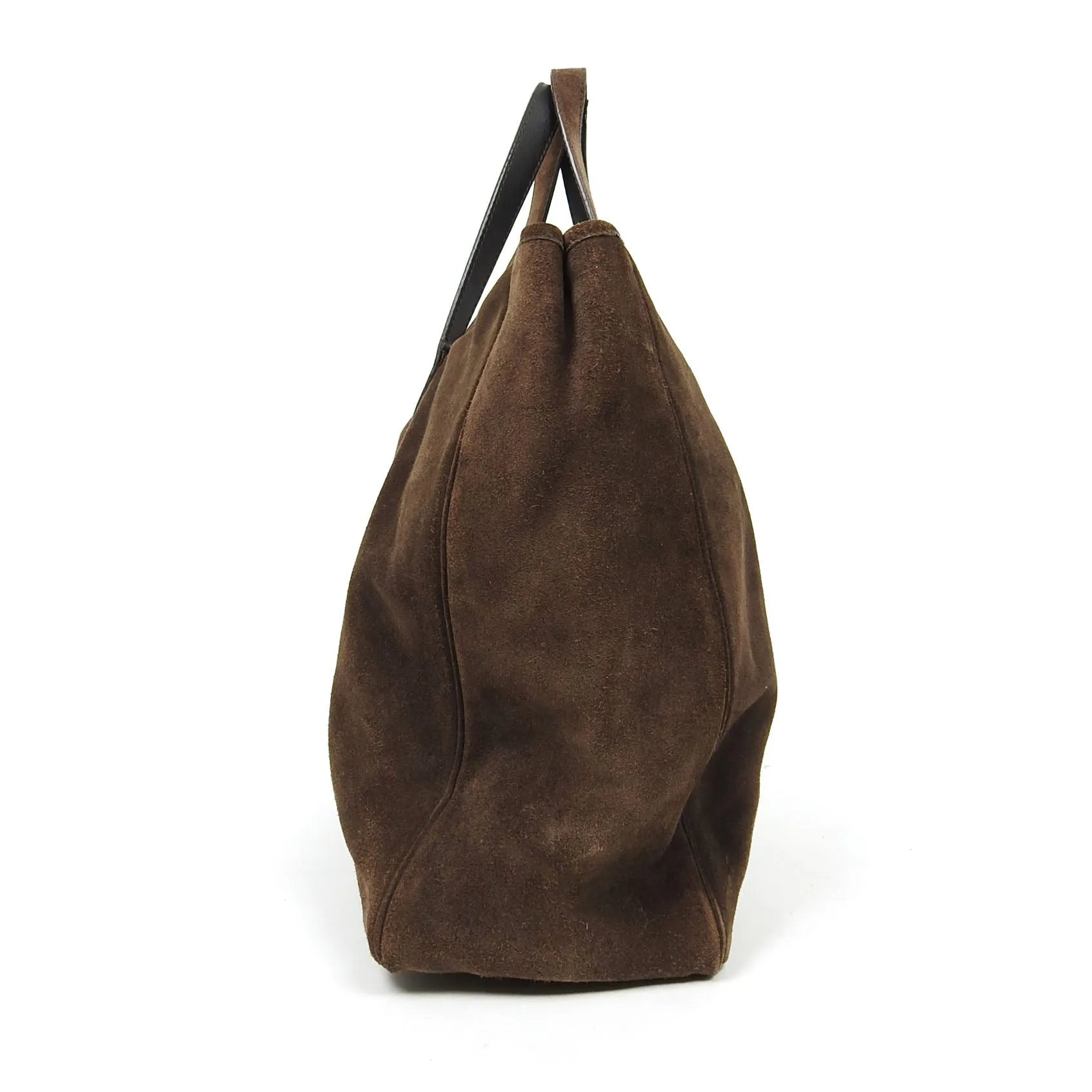 Yves Saint Laurent Rive Gauche Brown Suede Tote