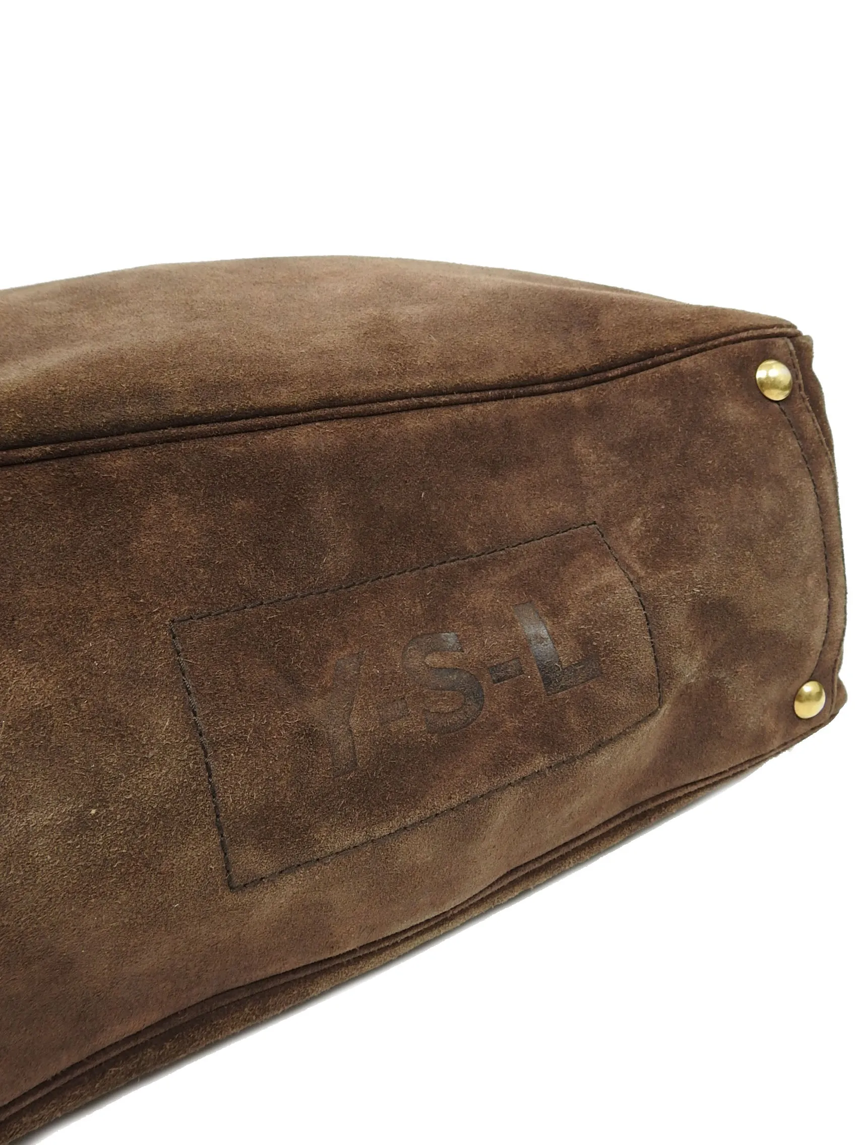 Yves Saint Laurent Rive Gauche Brown Suede Tote