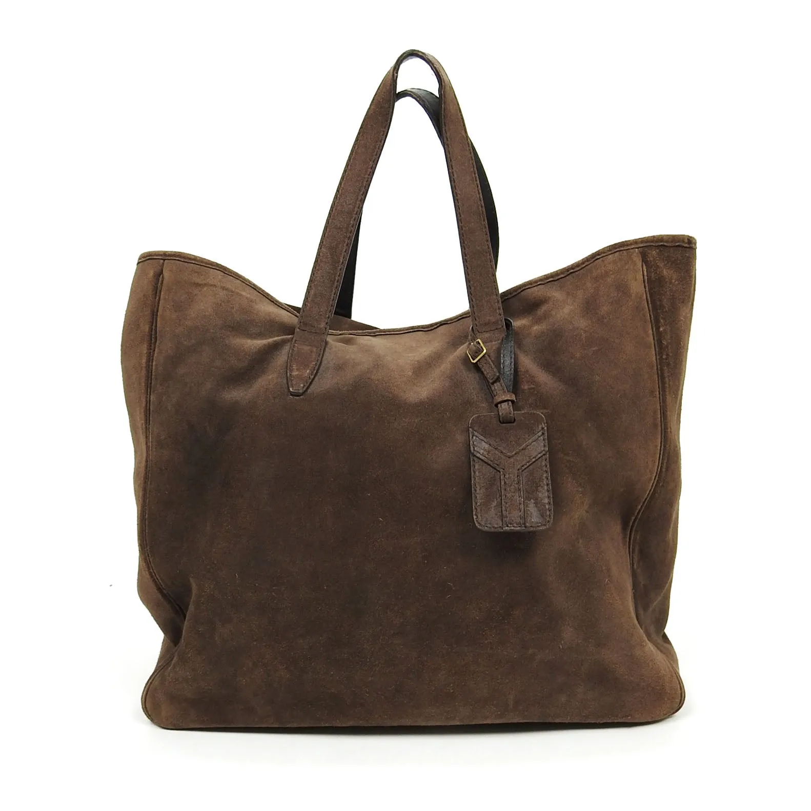 Yves Saint Laurent Rive Gauche Brown Suede Tote