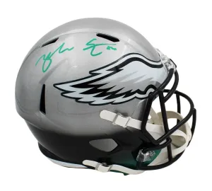 Zach Ertz Signed Philadelphia Eagles Speed Authentic Custom Gray Fade Helmet